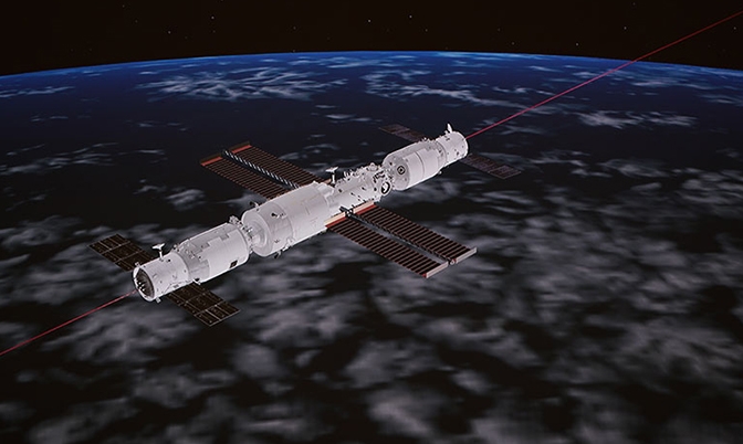 天舟三号货运飞船与空间站组合体完成自主快速交会对接