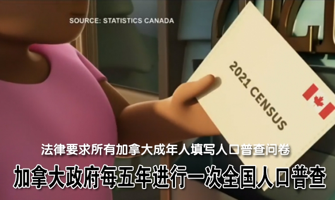 加拿大约1500万家庭将收到人口普查问卷